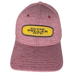 Silver Dollar City Outlaw Run Baseball Cap Red Heathered Adjustable Velback